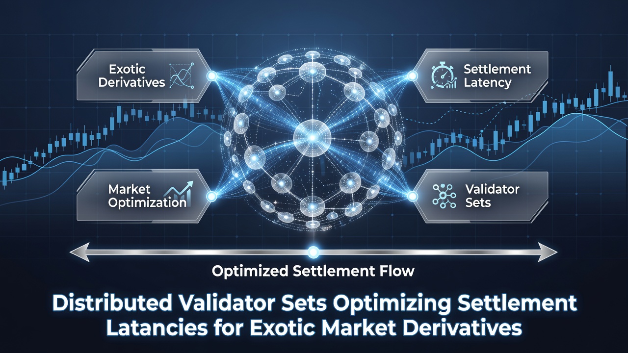 Darstellung verteilter Validator-Sets in Blockchain-Netzwerken mit Fokus auf reduzierte Latenzzeiten bei Derivate-Transaktionen