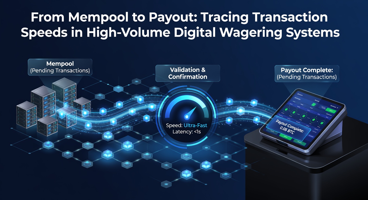 Diagramm des Transaktionsflusses vom Mempool bis zur Auszahlung in digitalen Wettplattformen