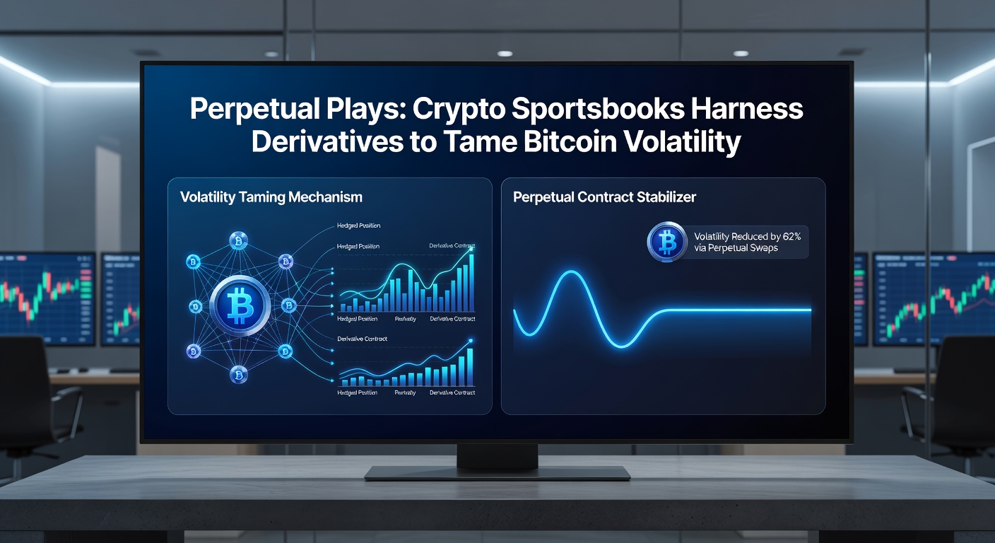 Screenshot eines Perpetual-Trading-Dashboards in einem Crypto-Sportsbook mit Hedge-Positionen gegen BTC-Volatilität