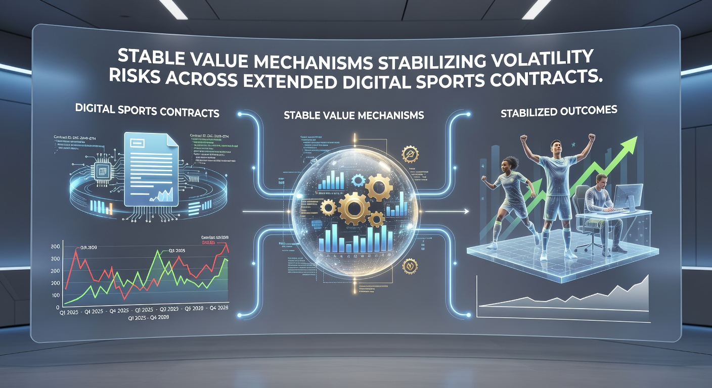 Visualisierung von Volatilitätsreduktion durch stabile Mechanismen in Sportkontrakten